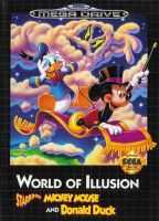 World of Illusion Mickey Mouse & Donald Duck SEGA Genesis Complete Box Manual