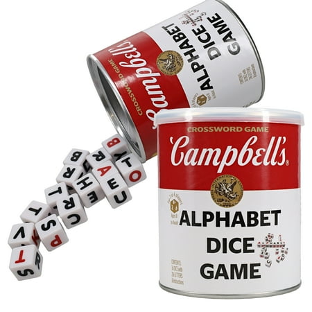 TDC Games Campbell s Alphabet Dice Game  Crossword Dice Set for Family Game Night  36 Dice