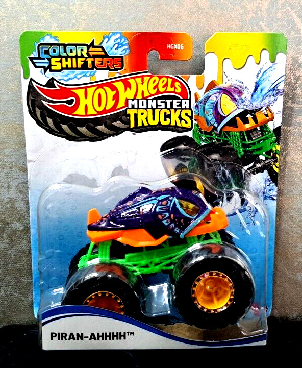 Mattel Hot Wheels Monster Trucks 1:64 Color Shifters 1 Toy Truck Changes Colors In Water (Styles May Vary)