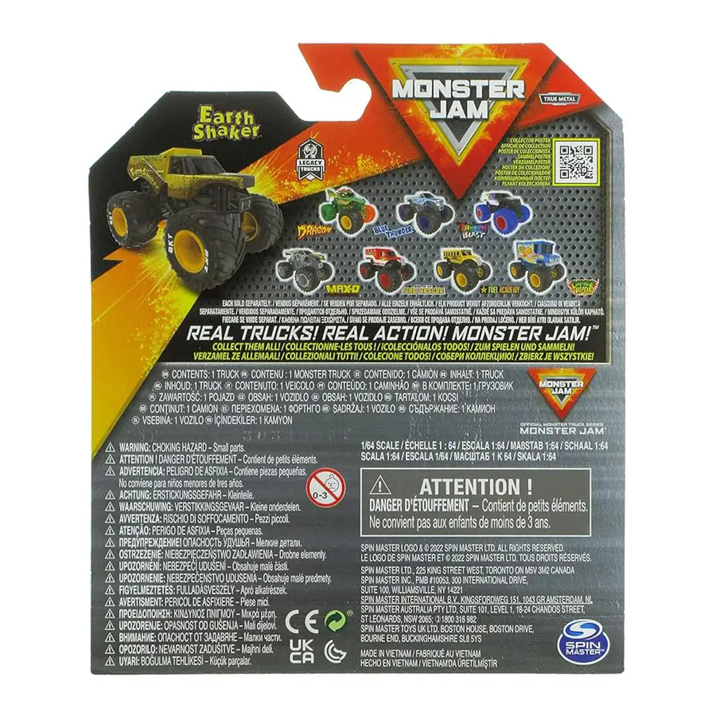 Spin Master Monster Jam Earthshaker Legacy 1:64 Scale Monster Truck