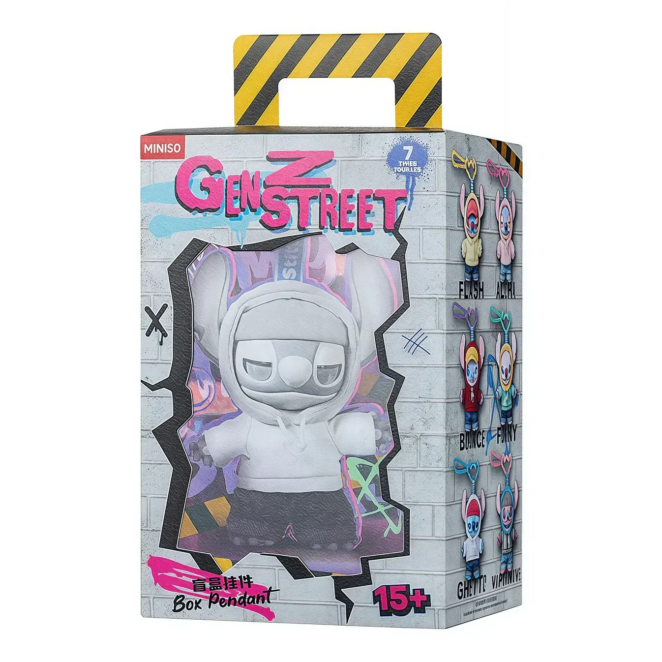 Funko Miniso Disney Stitch Gen Z Street Bounce Rebond Vinyl Plush Pendant Doll