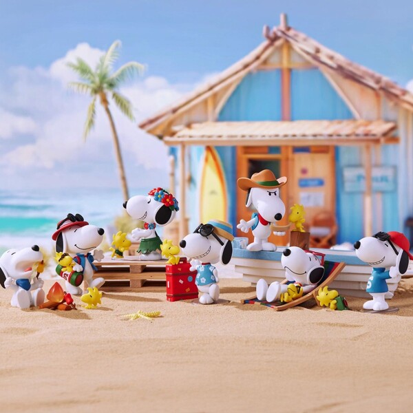 Novidade Blind Box Snoopy Travelling