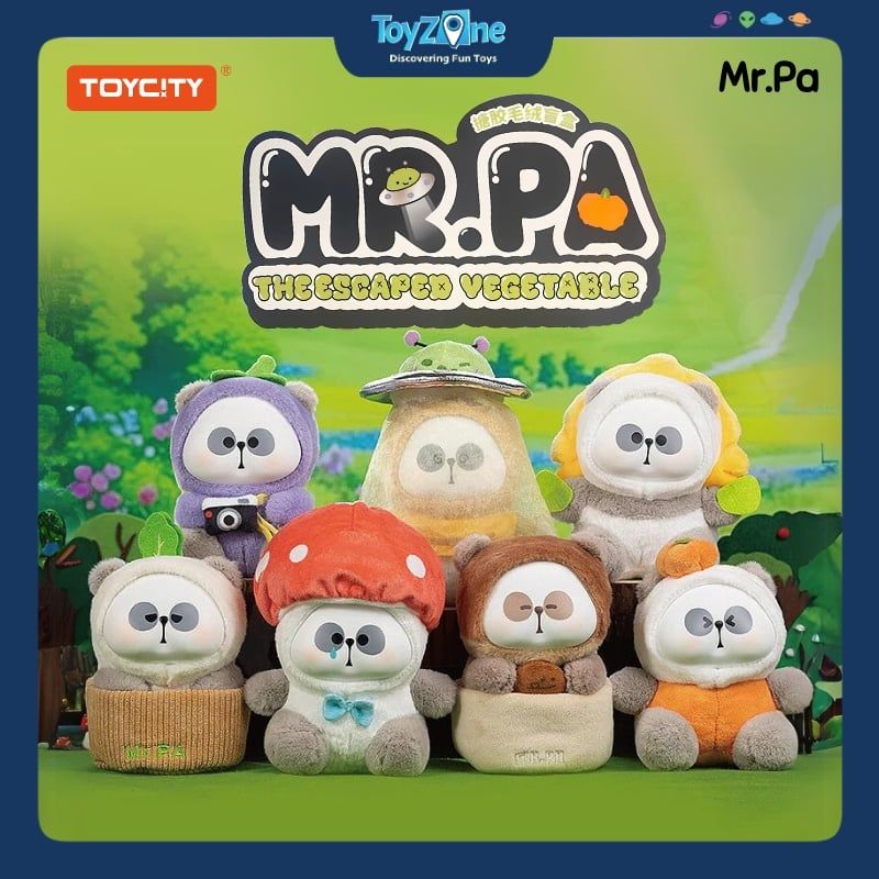Toycity Mô Hình Blind Box Gấu Bông Mr.Pa The Escaped Vegetable ( Rau Củ Chạy Trốn )