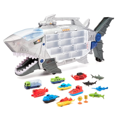 Kid Connection Shark Figure and Vehicle Transporter Play Set  18 Pieces