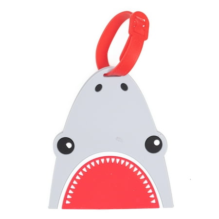 U Style Silicone Backpack Tag – Tracker Holder & Name Label  Shark Design