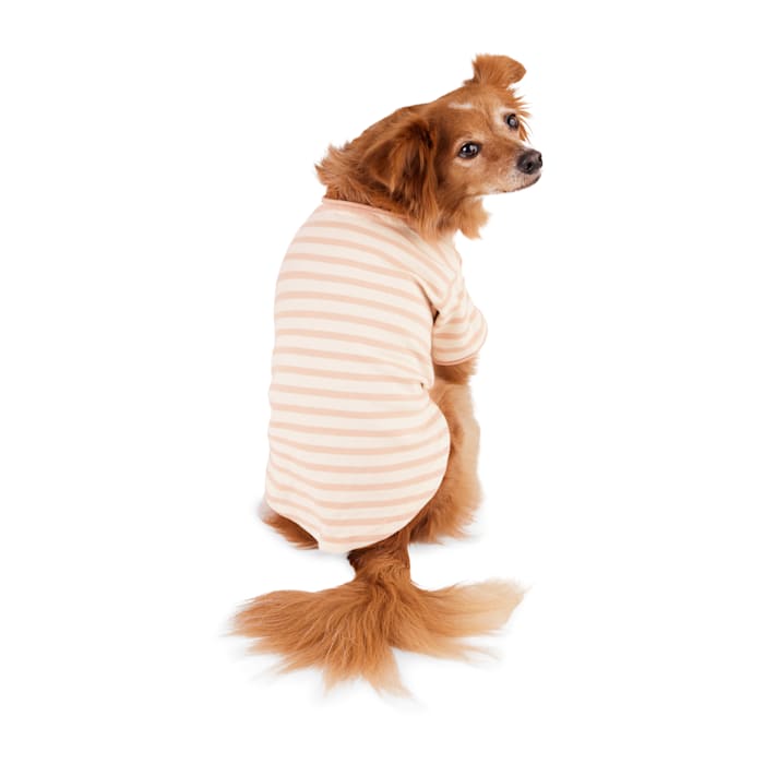 Reddy Stripe Tee for Dogs, Pink, Large