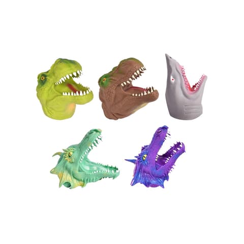 Sunny Days Toymendous Hand Puppets Dino Dragon Shark Toy Assorted 5 Pc